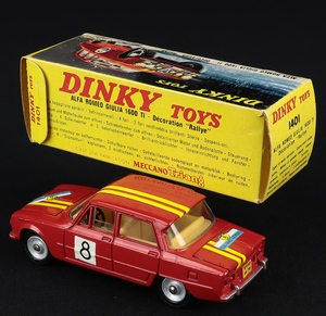 French dinky toys 1401 alfa romeo giulia rally ff409 back