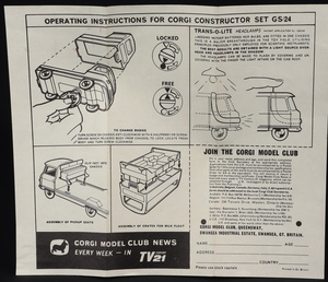 Corgi gift set 24 constructor set ff456 leaflet