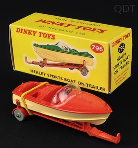 Dinky toys 796 healey sports boat ff490 front