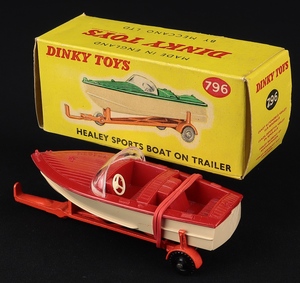 Dinky toys 796 healey sports boat trailer ff491 back