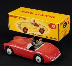 Dinky toys 103 a austin healey 100 sports car ff585 back