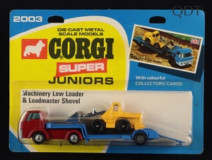 Corgi juniors 2003 machinery low loader roadmaster shovel ff601 front