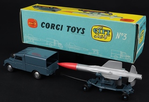 Corgi toys gift set 3 thunderbird guided missile raf landrover back