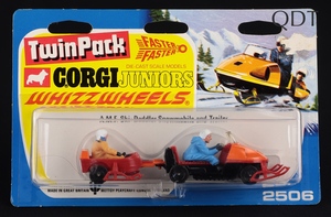 Corgi juniors twin pack 2506 amf ski daddler snowmobile trailer ff801 front