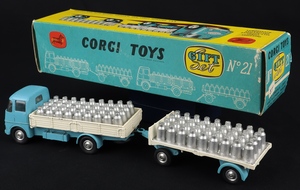 Corgi gift set 21 erf dropside lorry platform trailer milk churns ff889 back