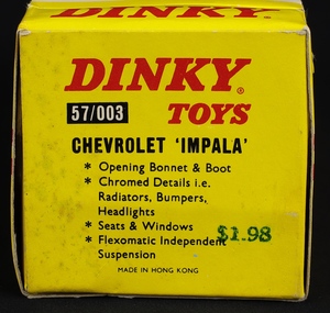 Dinky toys 57:003 chevrolet impala ff985 side view