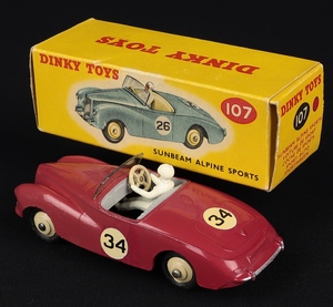 Dinky toys 107 sunbeam alpine sports gg56 back