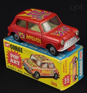 Corgi toys 349 morris mini minor pop art mostest gg274 front