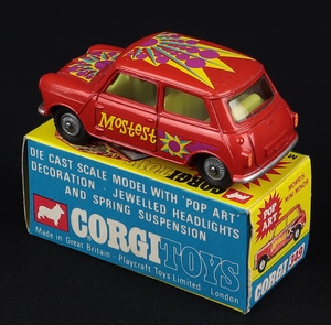 Corgi toys 349 morris mini minor pop art mostest gg579 back