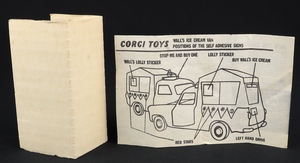 Corgi toys 474 musical wall's ice cream van gg581 leaflet
