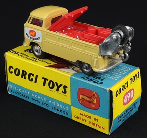 Corgi toys 490 volkswagen breakdown truck gg629 back