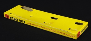 Corgi toys gift set 2 land rover rice's pony trailer gg652 plinth