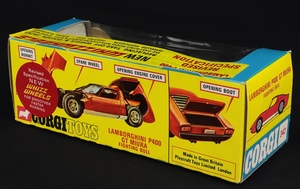 Corgi toys 342 lamborghini miura gg873 box back