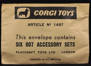 Corgi toys 1497 007 accessory sets gg880 front