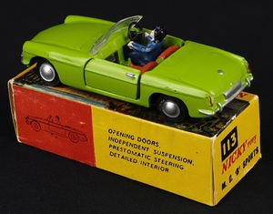 Nicky dinky toys 113 mgb sports gg933 back