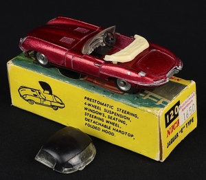 Nicky dinky toys 120 jaguar e type gg934 back