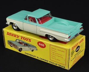 Dinky toys 449 chevrolet el camino pick up truck hh2 back