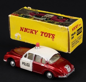 Nicky dinky toys 050 police jaguar hh8 back