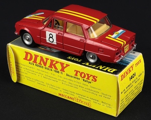 French dinky toys 1401 alfa romeo rally hh38 back