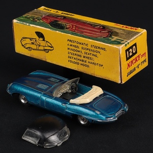 Nicky dinky toys 120 e type jaguar hh75 back