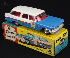 Corgi toys 443 plymouth us mail hh82 front