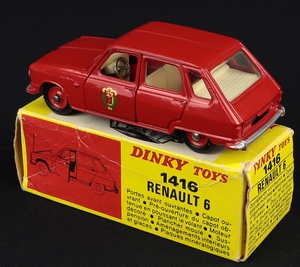 French dinky toys 1416p renault 6 pompiers hh100 back