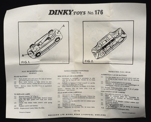 Dinky toys 176 nsu ro80 hh141 leaflet