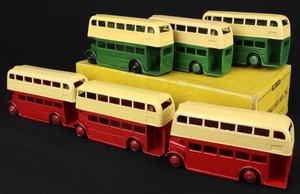 Dinky trade box 29c double deck bus hh133 back