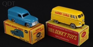 Dinky dublo 063 commer van 071 vw van hh150 front