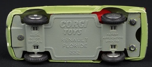 Corgi toys 222 renault floride hh221 base