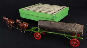 Britains 12f farm timber carriage hh318 back