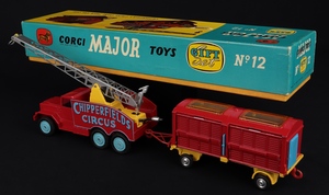 Corgi toys gift set 12 chipperfields circus crane truck cage hh330 back