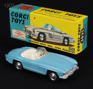 Corgi toys 303s mercedes 300sl open raodster hh443 front