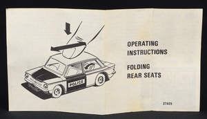 Corgi toys 506 police panda imp hh455 leaflet