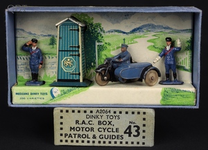 Dinky 43 rac box motor cycle patrol guides hh530 front