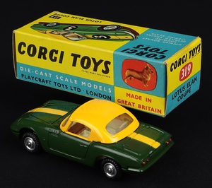 Corgi toys 319 lotus elan coupe hh650 back