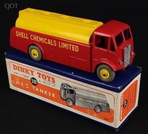 Dinky toys 591 aec tanker shell chemicals limited hh770 front