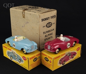 Trade box dinky toys 107 sunbeam alpine sports hh80 8 front