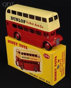 Dinky toys 290 dunlop double deck bus hh831 front