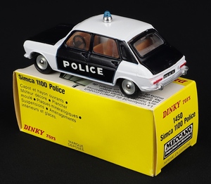 French dinky toys 1450 simca 1100 police hh955 back