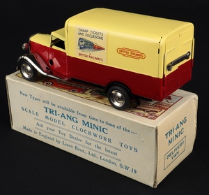 Tri ang minic delivery van british railways hh994 back