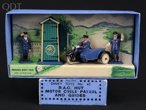 Dinky gift set 43 rac hut motor cycle patrol guides jj39 front