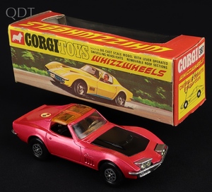 Corgi toys 387 chevrolet corvette stingray coupe jj69 front