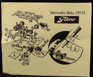 Tekno 928 mercedes 230 sl jj84 leaflet