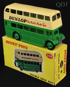 Dinky toys 290 double deck bus dunlop jj106 front