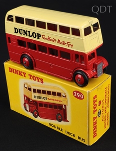 Dinky toys 290 dunlop double deck bus jj135 front