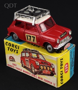 Corgi toys 339 1967 monte carlo winner bmc mini cooper s jj138 front