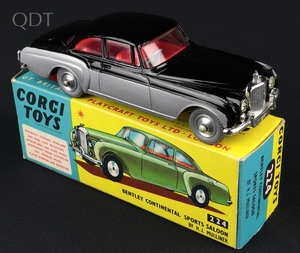 Corgi toys 224 bentley continental sports saloon jj354 front