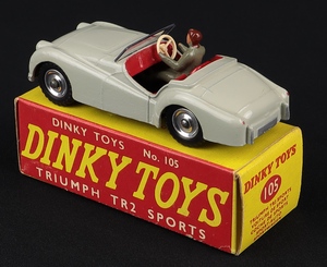 Dinky toys 105 triumph tr2 sports jj360 back