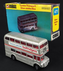 Corgi toys 471 silver jubilee bus selfridges jj371 front